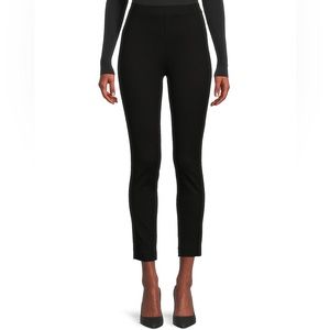 Saks Fifth Ave Slim Leg Ponte Knit Pants Black Size Small